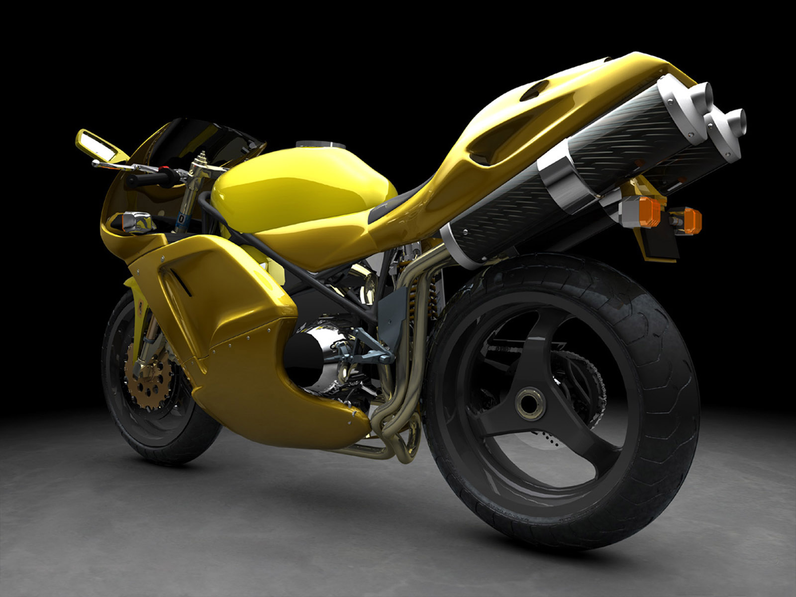 Yellow Sports Bike8344819623